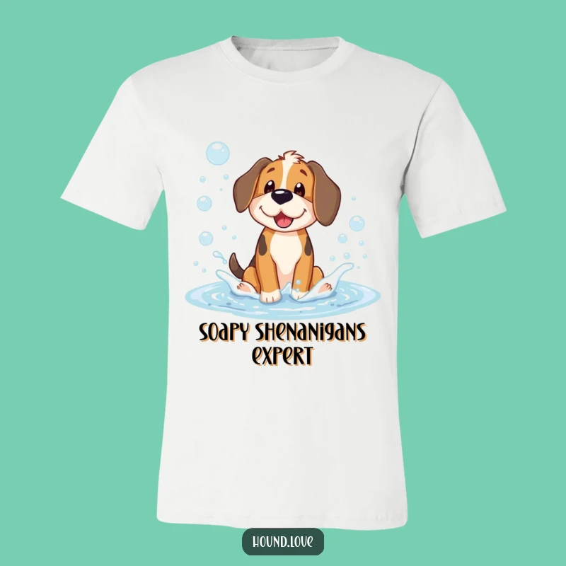 Funny Hound Bubble Splash Tee: The Perfect Playful and Hilarious Gift for Animal Fans