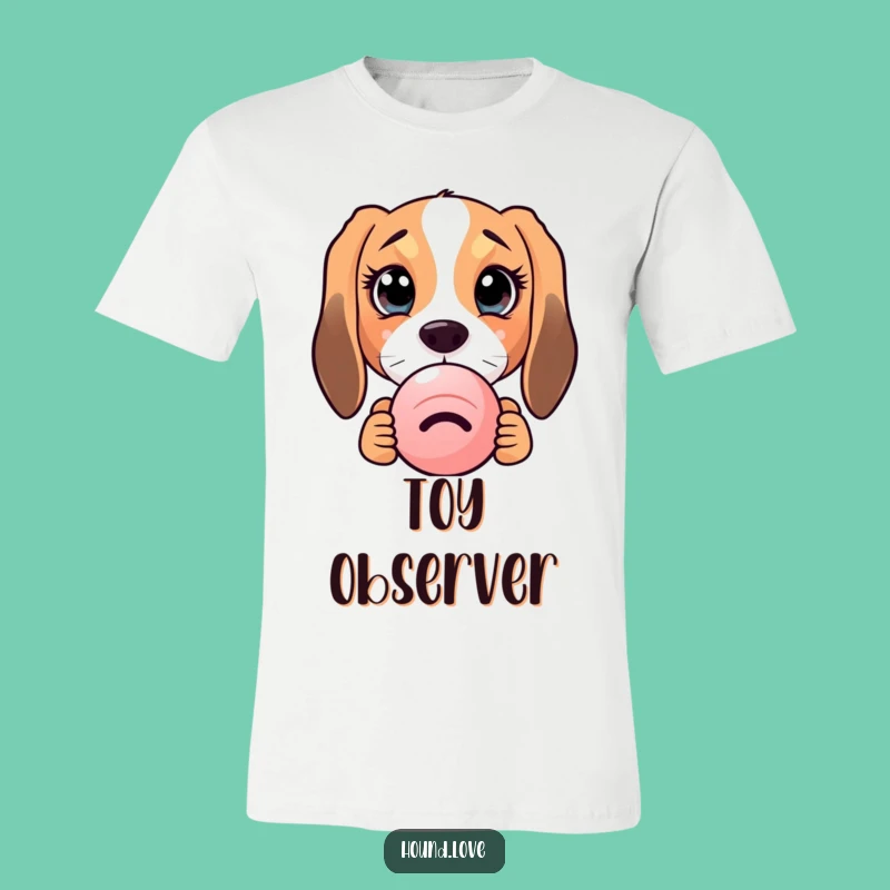 Funny Curious Hound T-Shirt - Hilarious Peeking Pup Tee for Adorable Vibes