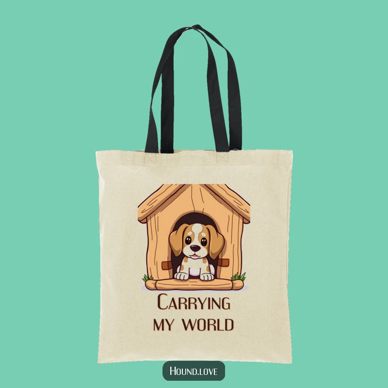 Funny Hound Tote Bag: Curious Peek, Great Funny Gift for Shoppers