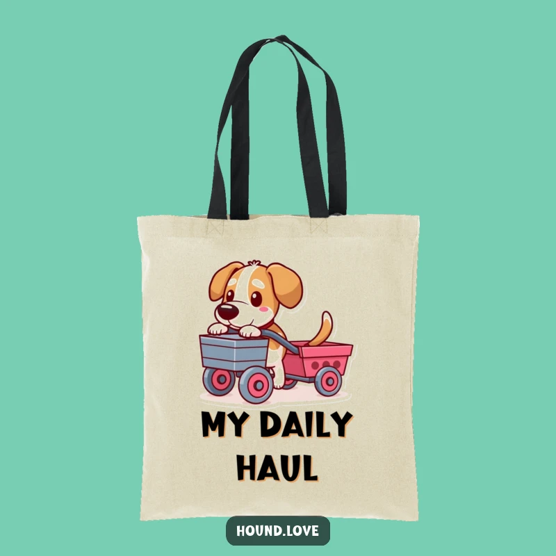 Funny Determined Hound Tote Bag - Carry Your Essentials with Loyalty!