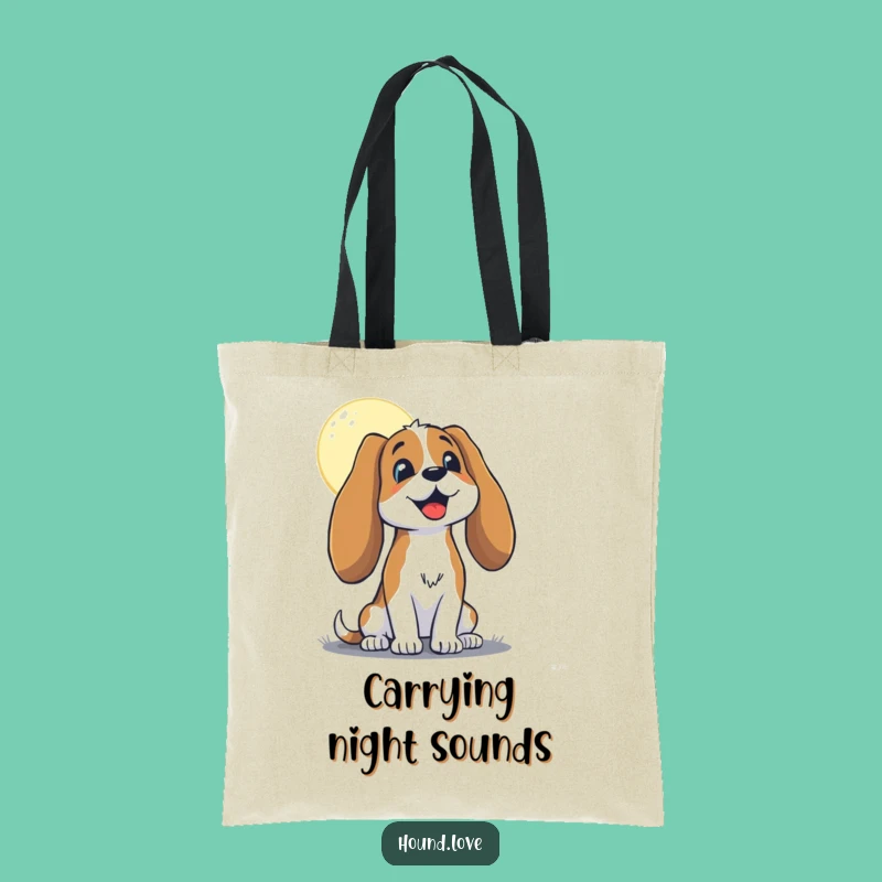 Funny Hound Moon Tote Bag - Carry Your Howl with Style!
