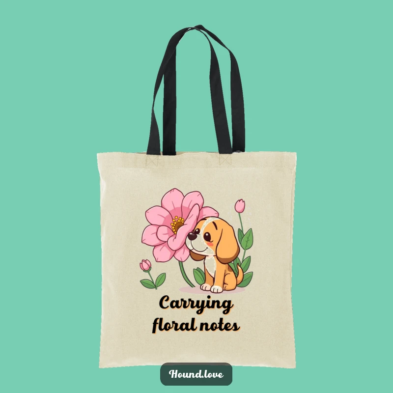 Funny Hound Sniffing Tote Bag: Carry Your Blooms and Giggles in Style