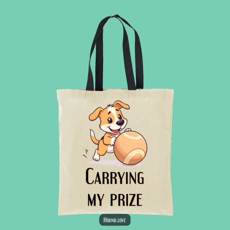 Funny Hound Tote Bag: Playful Chase, Great Funny Gift for Shoppers