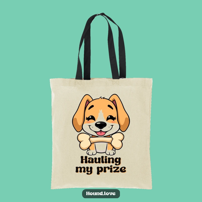 Funny Hound Bone Balance Tote Bag: Carry Laughter, Ideal Gift for Pet Owners