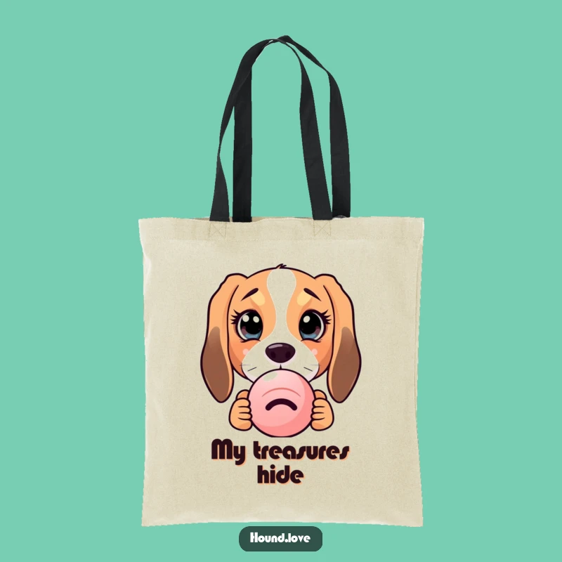 Funny Curious Hound Tote Bag - Stylish & Humorous Carry-All for Dog Lovers