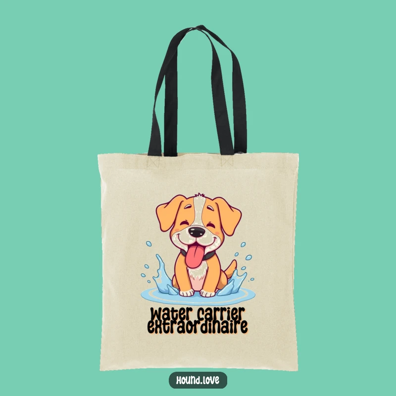 Funny Hound Splash Tote Bag: Goofy Dog Carryall - Outdoor Gift